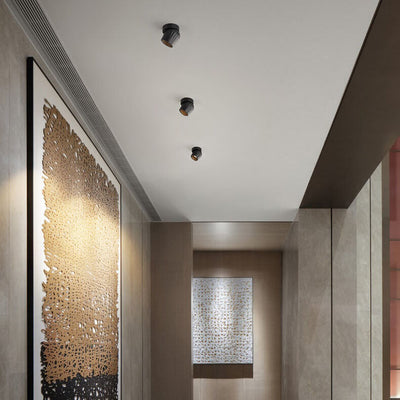 ضوء كشاف LED قابل للتعديل بزاوية من الألومنيوم بتصميم حديث وبسيط مثبت شبه مدمج في السقف 