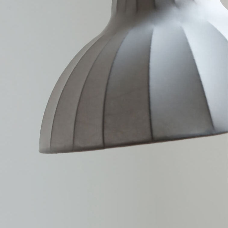 Japanese Minimalist Silk Dome 1-Light Pendant Light