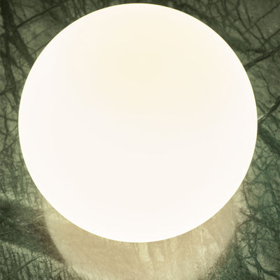 Modern Light Luxury Marble Square Base Glass Ball 1-Light Wall Sconce Lamp