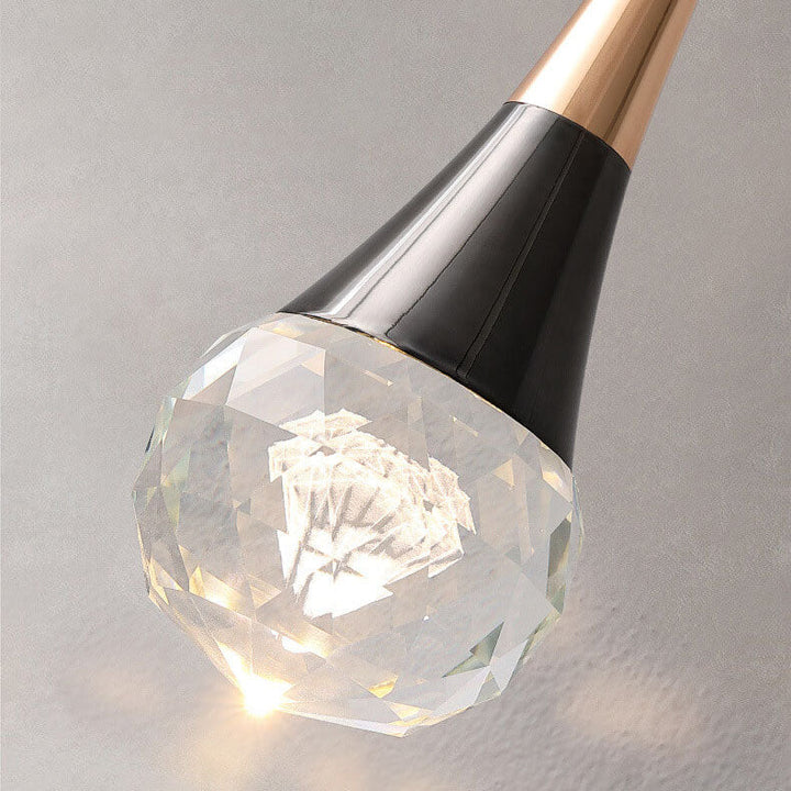 Luz Colgante LED de Pilar de Hardware de Cristal Minimalista de Lujo Ligero 