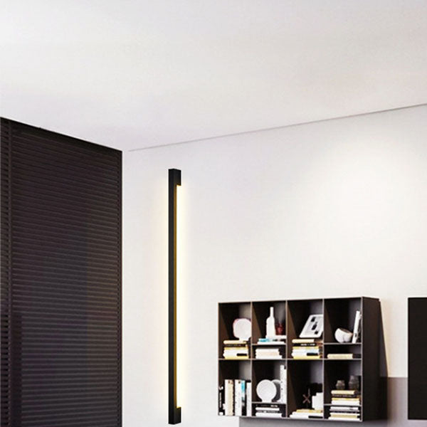 Aplique de pared LED moderno de estilo minimalista con tira larga de hierro y silicona para sala de estar 