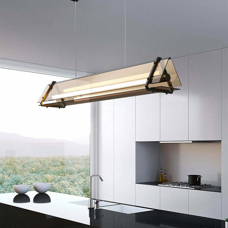Modern Glass Creative Three-dimensional Triangle Geometric Design 1-Light  Chandelier