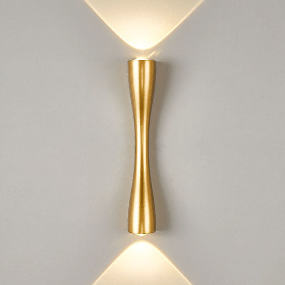 Applique murale LED en forme de trompette en aluminium étanche de luxe contemporain pour patio extérieur 