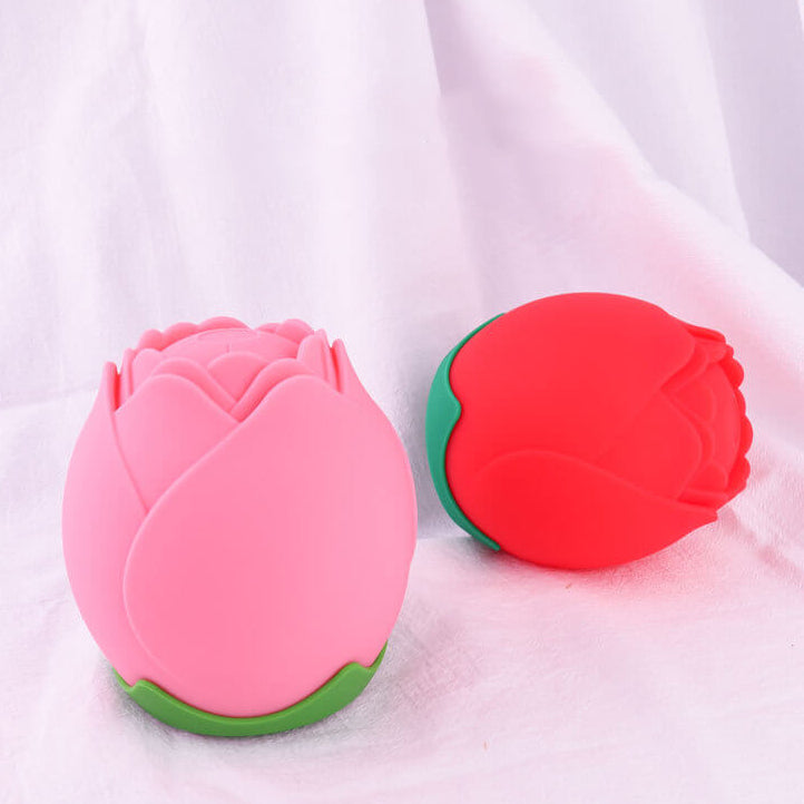 Luz de noche LED de mesa con lámpara de ambiente USB de silicona creativa en forma de rosa 