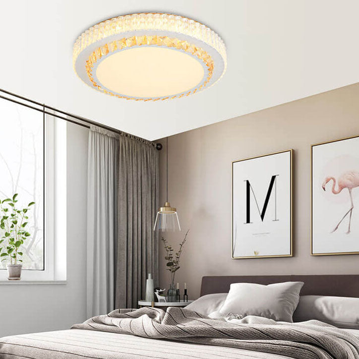 Moderne, minimalistische, runde Acrylkristall-LED-Unterputzbeleuchtung 