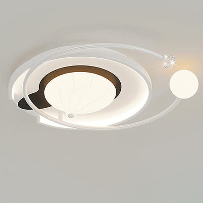 Nordische kreative geometrische runde Eisen-LED-Unterputz-Deckenleuchte 