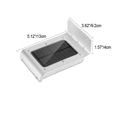 Outdoor Solar Square Panel LED Smart Light Control Patio Area Wall Sconce Lamp