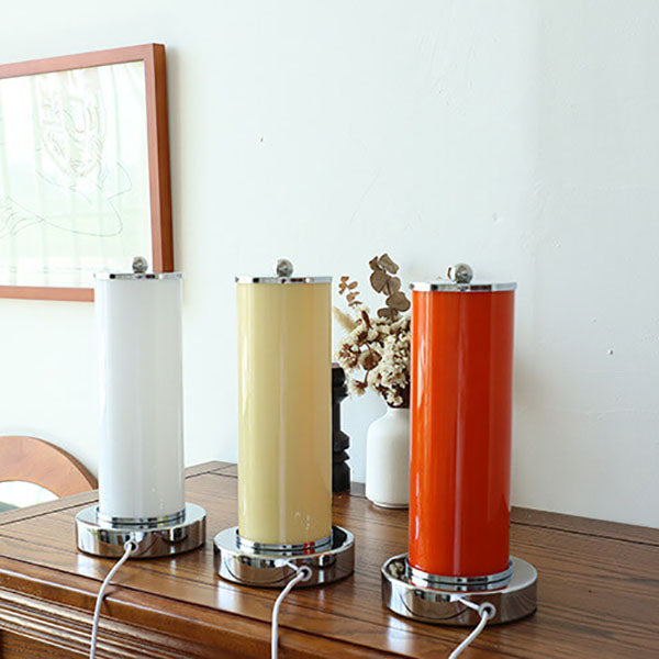 Vintage Glass Column USB LED Night Light Table Light