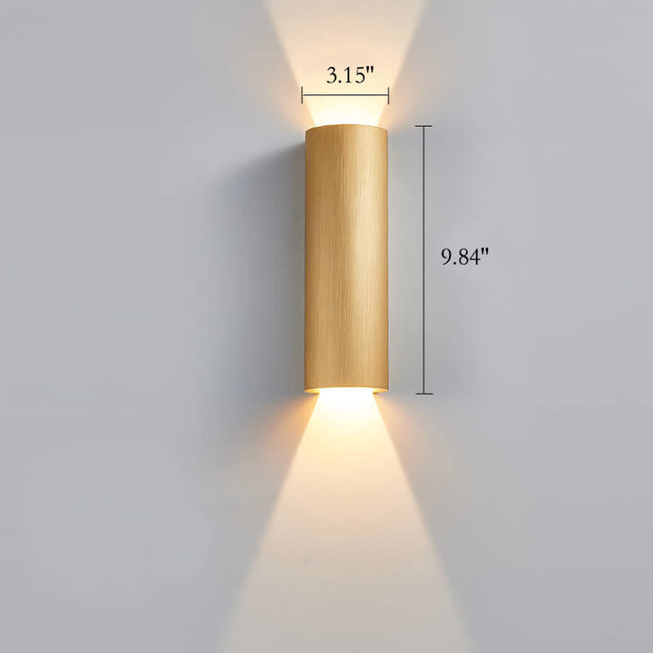 Modern Minimalist Aluminum Cylindrical LED Wall Sconce Lamp
