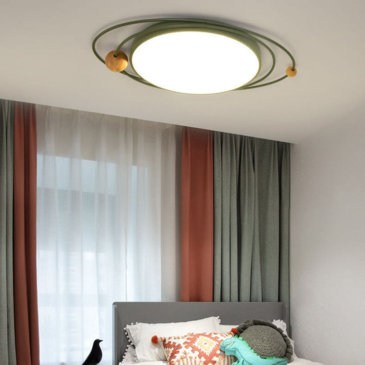 Plafonnier LED rond en fer créatif nordique 