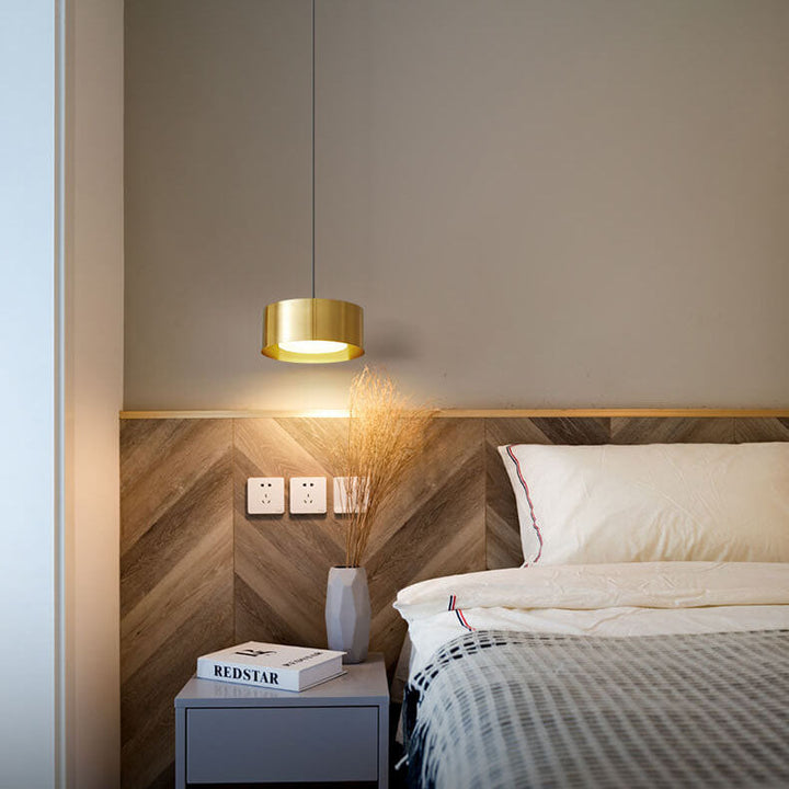 Moderne minimalistische LED-Pendelleuchte mit rundem Kopf aus Eisen