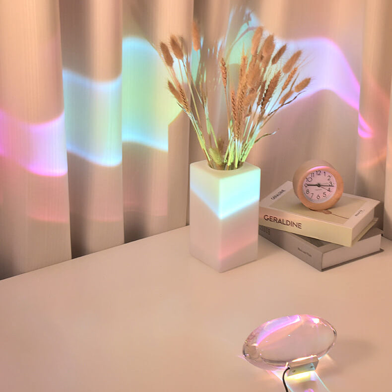 Kreative Kristallprojektion Engelauge LED Tischlampe 