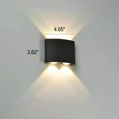 Modern Outdoor Arc Up and Down Spotlight LED Outdoor Waterproof Wall Sconce Lamp