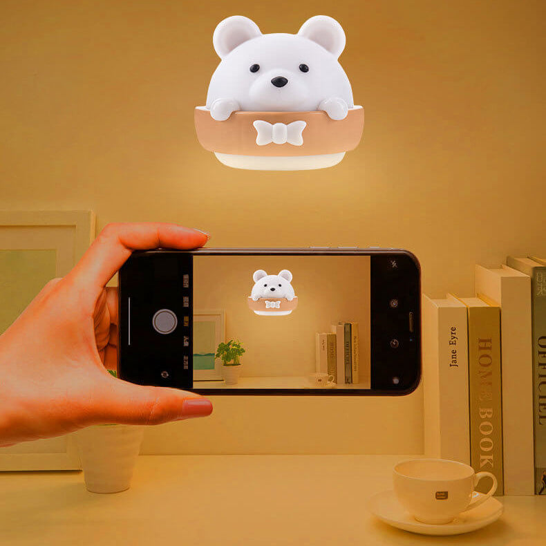 Cartoon ABS Creative Bear LED Night Light Wall Sconce Lamp