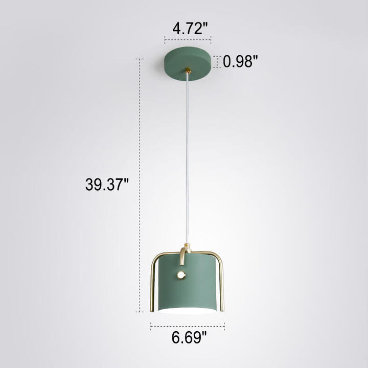 Nordische, minimalistische, einfarbige, schmiedeeiserne 1/3-Licht-Insel-Pendelleuchte