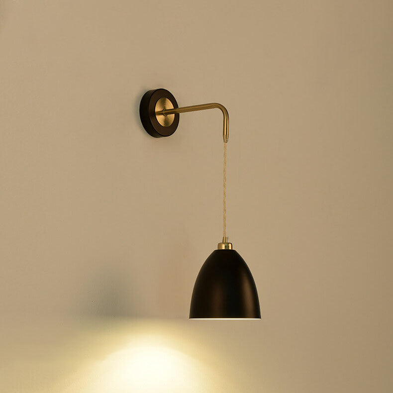 Nordischer Minimalistischer Rein Schwarz-Weiß Eisen 1-Licht Wandleuchte 