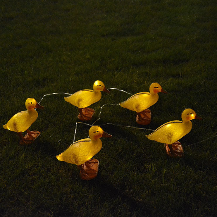 Lumière décorative de paysage animal en forme de canard créatif solaire à LED 