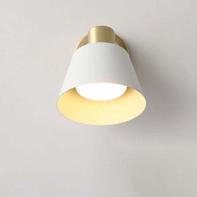 Modern Minimalist Pure White Hardware 1-Light Wall Sconce Lamp