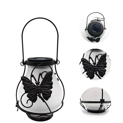 Solar Retro Lantern LED Decorative Outdoor Waterproof Garden Hanging Light