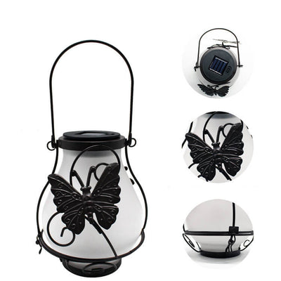 Lanterne solaire rétro à LED, luminaire décoratif d'extérieur, étanche, suspendu pour jardin 