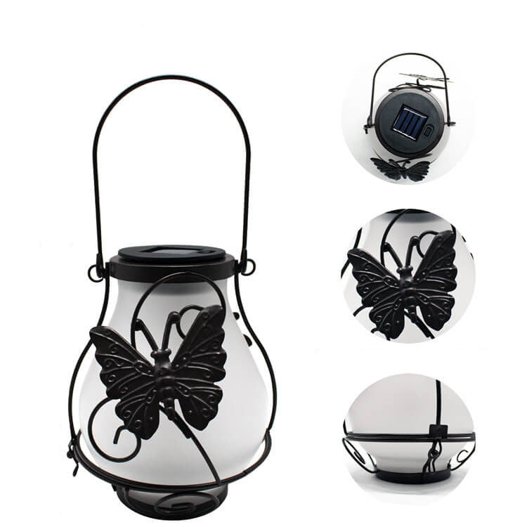 Lanterne solaire rétro à LED, luminaire décoratif d&
