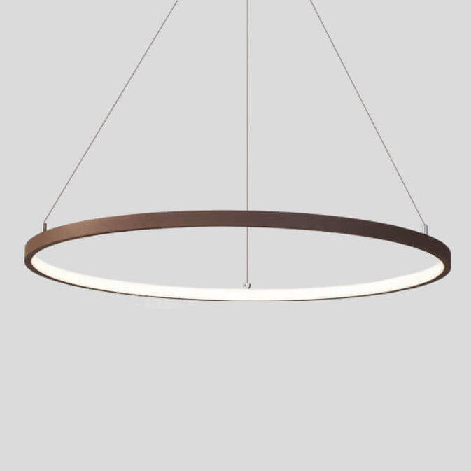 Nordic Minimalist Art Circle Alloy LED Chandelier