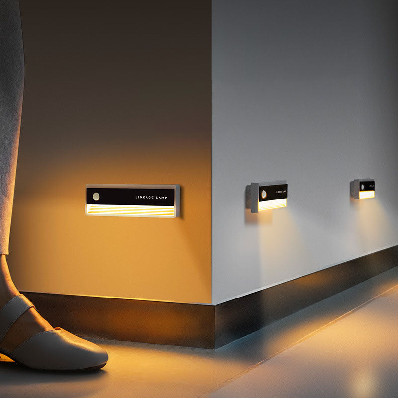 ضوء ليلي ذكي بجسم مستشعر شحن USB مع شفط مغناطيسي LED 