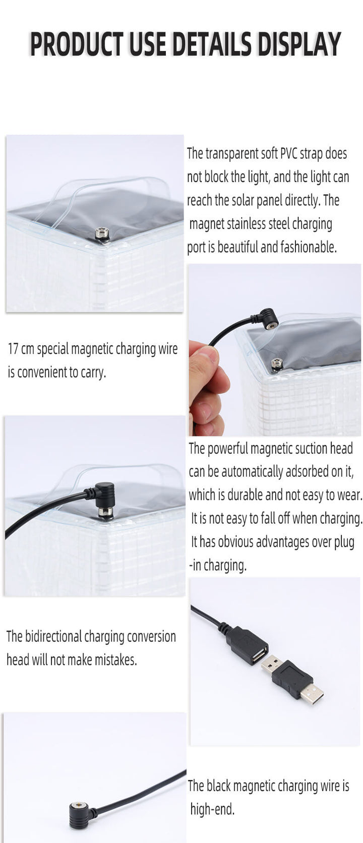 Solar Mehrzweck-Faltbare PVC-Clip-Netz Camping LED Außenleuchten 