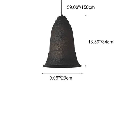 Vintage Wabi-sabi Iron Rust Horn Shape 1-Light Pendant Light