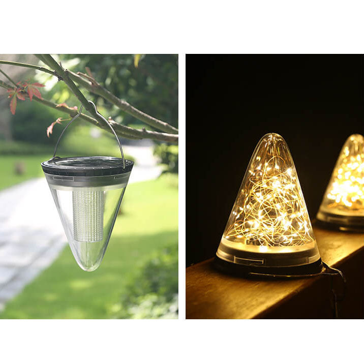 Solar Triangle Cone LED wasserdichtes dekoratives Landschaftslicht im Freien 