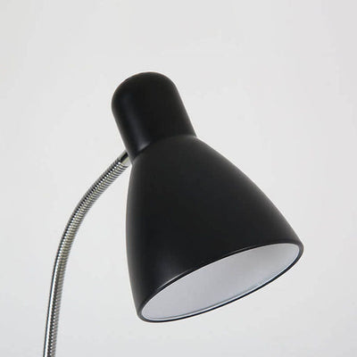 Lampadaire sur pied à 1 lumière avec abat-jour conique en placage de fer simple nordique 