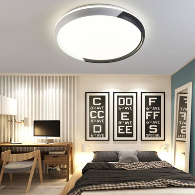 Modern Acrylic Round Brown LED Flush Mount Light