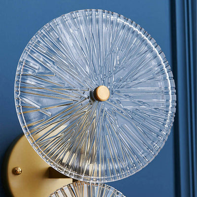 Modern Luxury Glass Double Round LED Wall Sconce Lamp