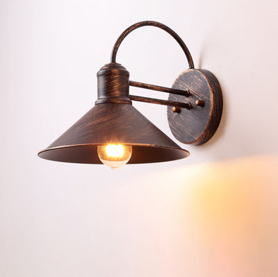 Retro Industrial Barn Iron Antique 1-Light Outdoor Waterproof Wall Sconce Lamp