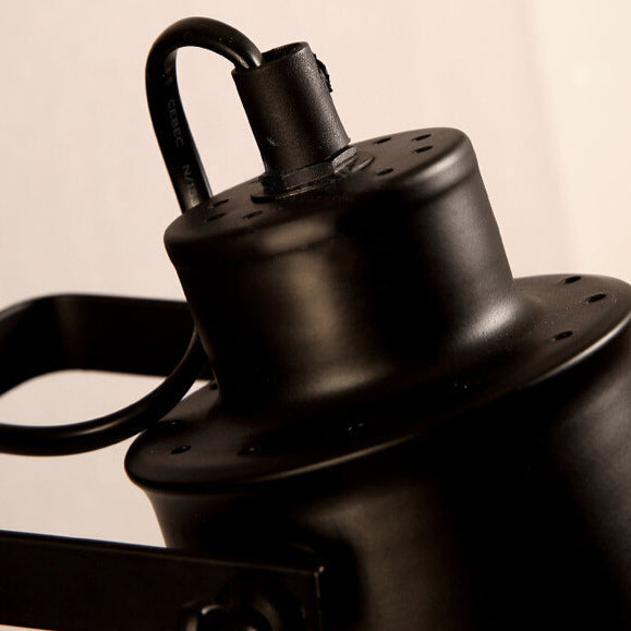 Lampe murale à un feu en fer cylindrique vintage traditionnel pour chambre 