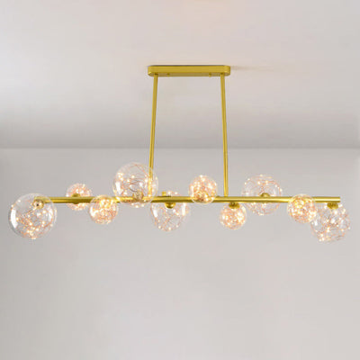 Nordic Creative Magic Bean Golden Strip Island Light 6/8/10 Light LED Kronleuchter 