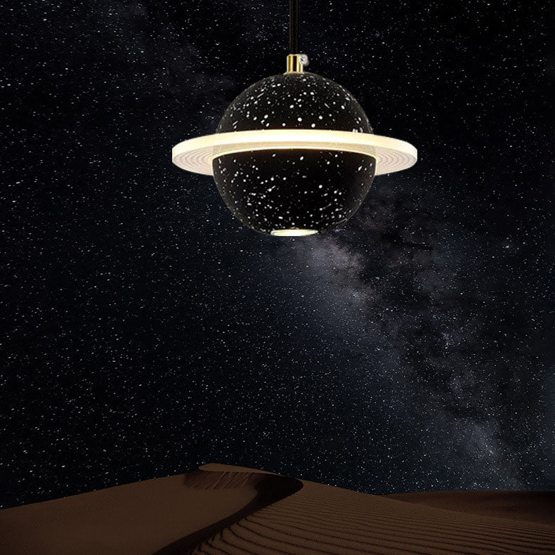 ضوء قلادة LED أكريليك أسمنت كوكب إبداعي معاصر لغرفة النوم 