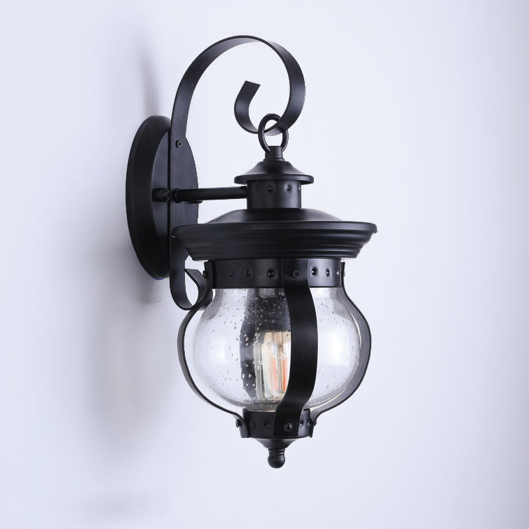 Wasserdichte kreative gebogene Glasschirm LED Außenwandleuchte 