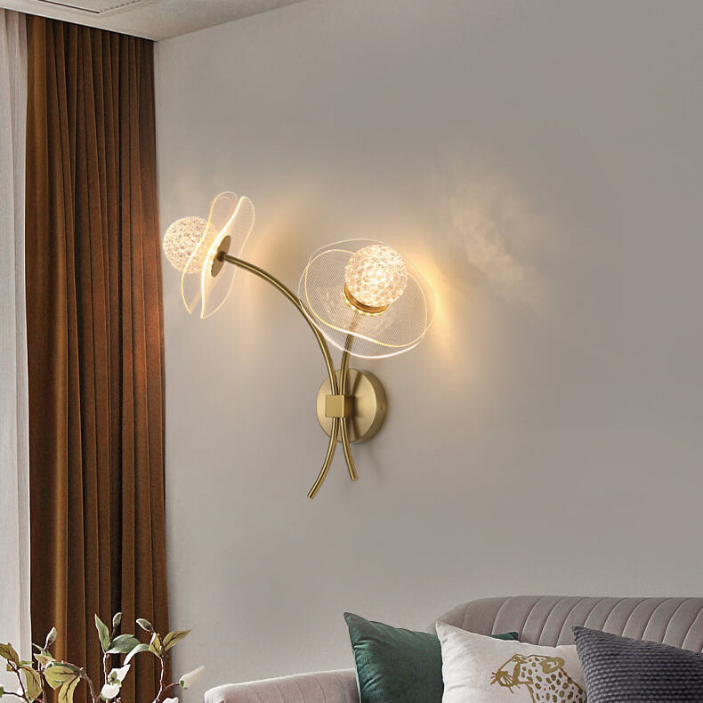 European Creative Lotus Flowers  Acrylic LED Wall Sconce Lamp