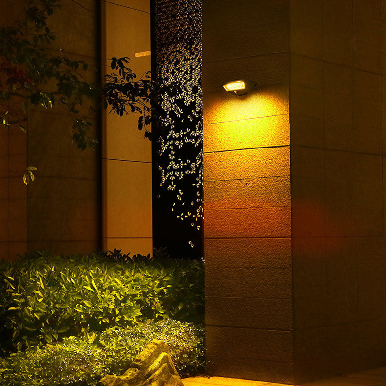 Solar Outdoor Simple Trapezoid Body Sensor Waterproof LED Wall Sconce Lamp