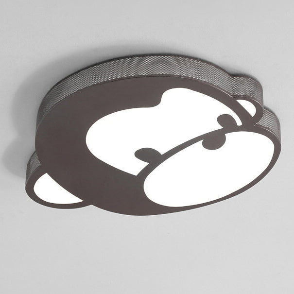 Childlike Cartoon Monkey Design LED Flush Mount Light