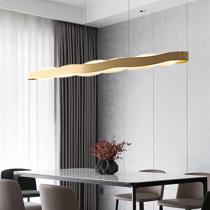 Moderne Luxus Edelstahl Langstab Acryl LED Kronleuchter 