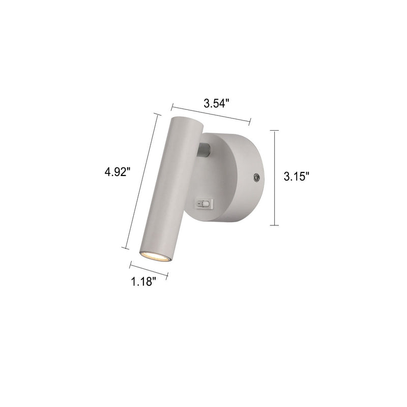 Moderne einfarbige LED-Wandleuchte aus Aluminium 