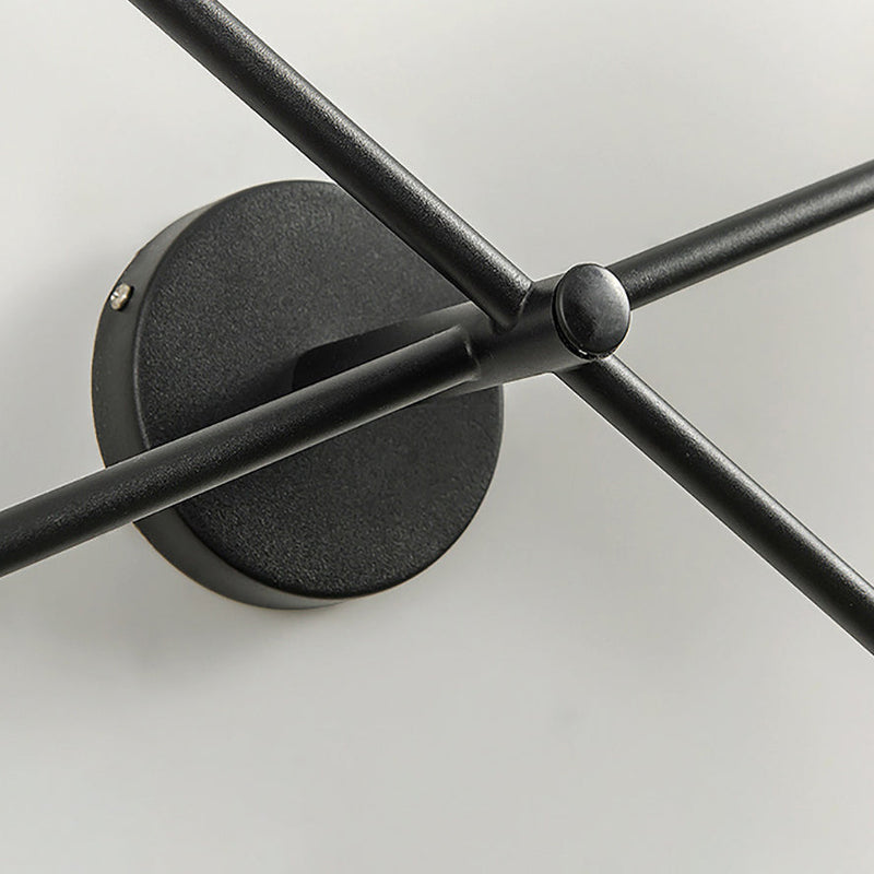 Moderne Mid-Century Eisen Dreieck Rahmen Acryl Disc LED Wand Leuchte Lampe Für Schlafzimmer 