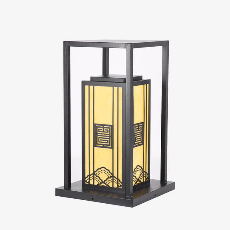 Modern Chinese Square Column Imitation-Marble LED Waterproof Lawn Landscape Light For Outdoor Patio