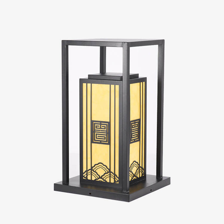 Modern Chinese Square Column Imitation-Marble LED Waterproof Lawn Landscape Light For Outdoor Patio