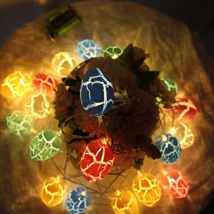 Osterei-String-LED Mehrfarbige Riss-Ei-Dekorative Lichterkette 
