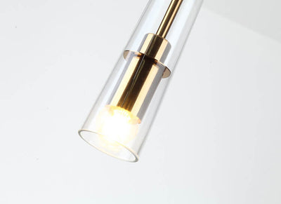 Nordic Minimalist Clear Glass Long Tapered 1-Light Pendant Light