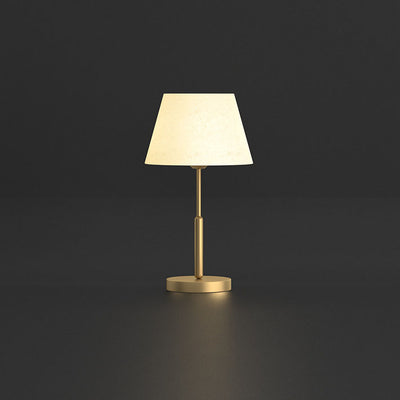 Modern Minimalist Light Luxury All Brass Fabric 1-Light Table Lamp