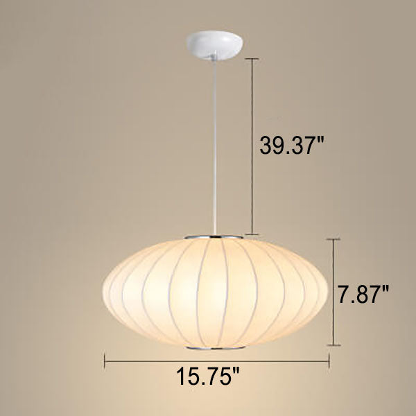 Fabric 1-Light Cocoon Pendant Light